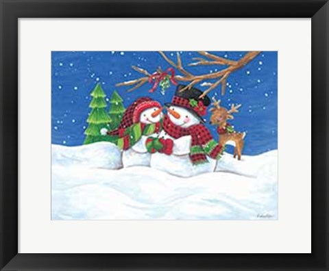 Framed Snow Couple Print