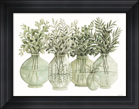 Framed Simply Sage II Print