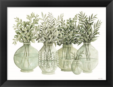 Framed Simply Sage II Print