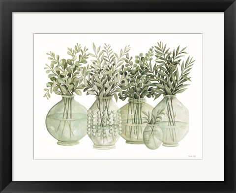 Framed Simply Sage II Print