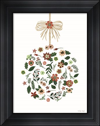 Framed Christmas Ornament II Print