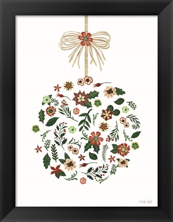 Framed Christmas Ornament II Print