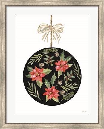 Framed Christmas Ornament III Print