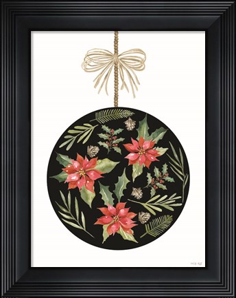 Framed Christmas Ornament III Print