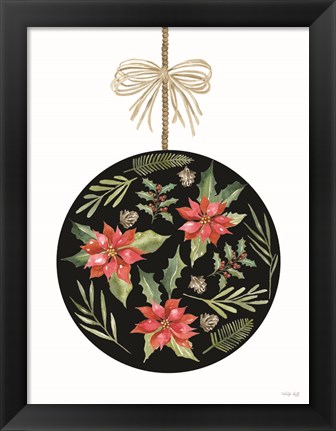 Framed Christmas Ornament III Print