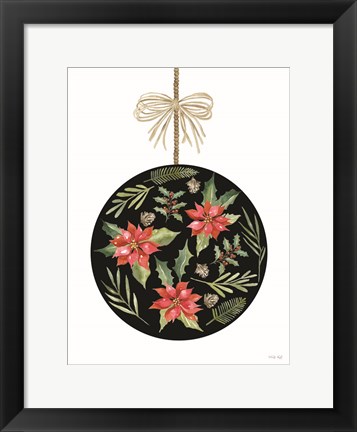 Framed Christmas Ornament III Print