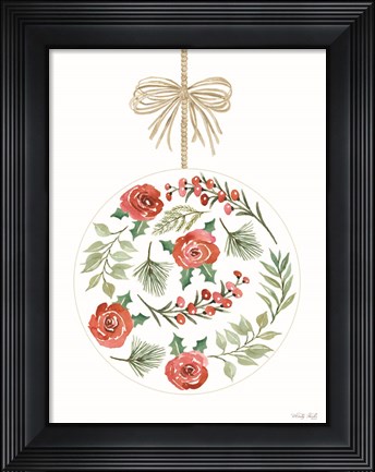 Framed Christmas Ornament IV Print
