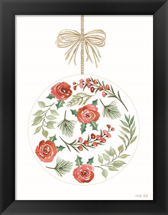 Framed Christmas Ornament IV Print