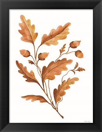 Framed Fall Leaf Stem I Print