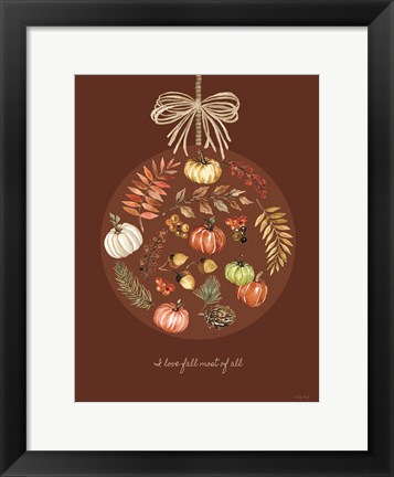 Framed I Love Fall Ornament Print