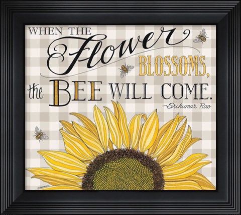 Framed When the Flower Blossoms Print
