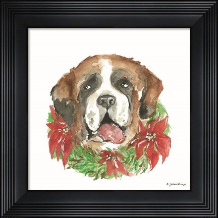 Framed Christmas Pup Print