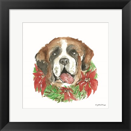 Framed Christmas Pup Print