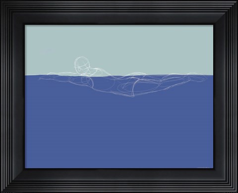 Framed How to Swim 1 Print