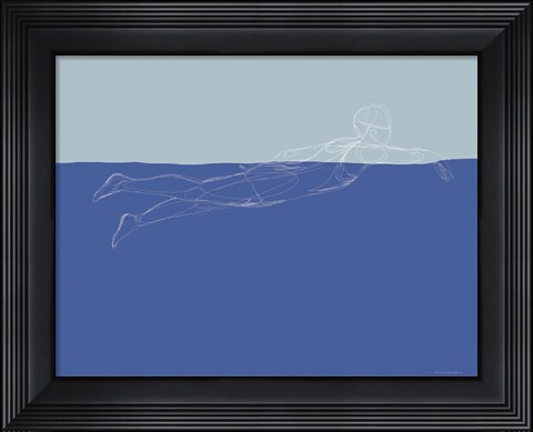 Framed How to Swim 2 Print