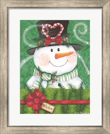 Framed Snowman Gift Print