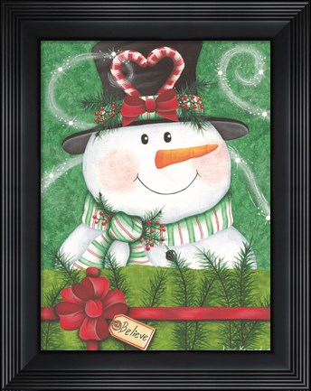 Framed Snowman Gift Print