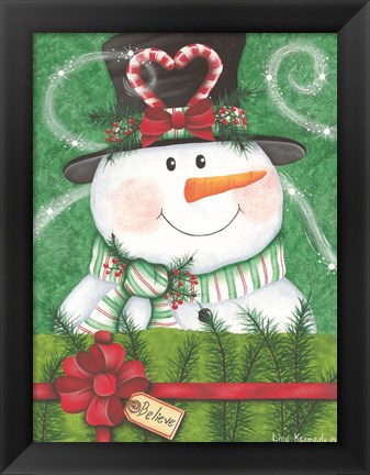 Framed Snowman Gift Print