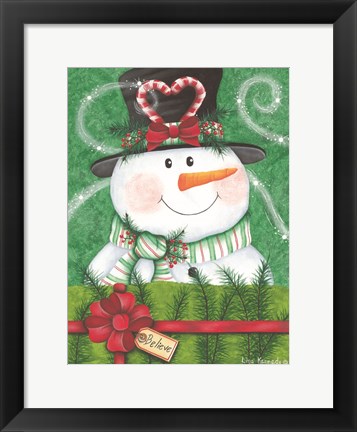 Framed Snowman Gift Print