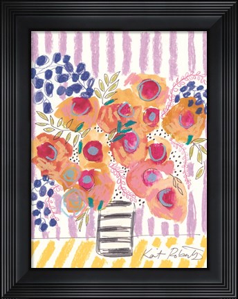Framed Peach Poppies Print