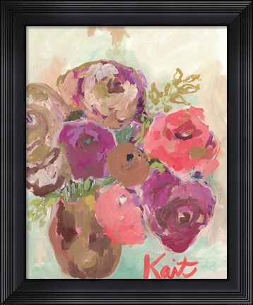 Framed Heart Healing Flowers Print