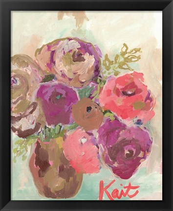 Framed Heart Healing Flowers Print