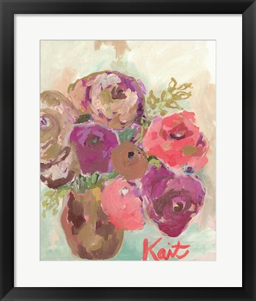 Framed Heart Healing Flowers Print