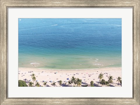 Framed Beach View From Above Print