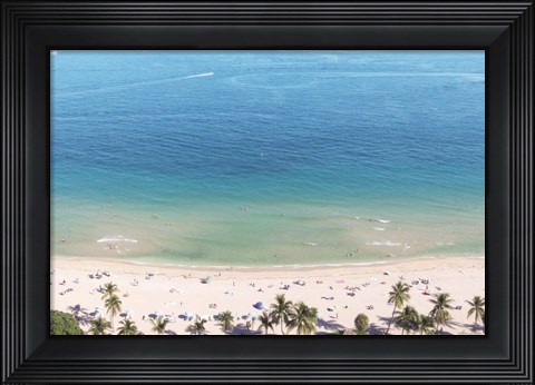 Framed Beach View From Above Print