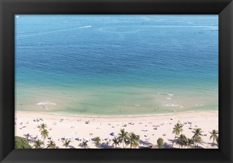 Framed Beach View From Above Print