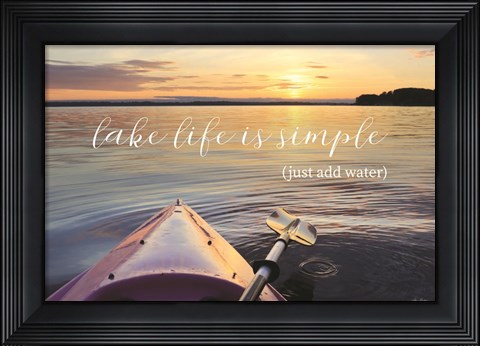 Framed Lake Life is Simple Print
