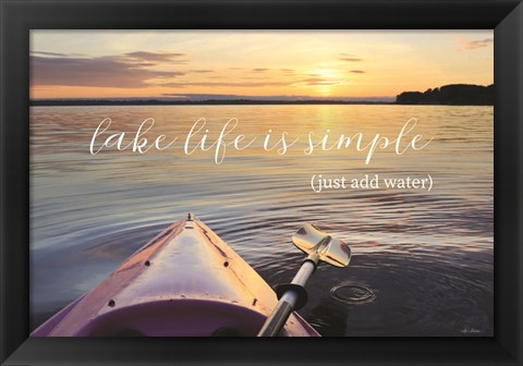 Framed Lake Life is Simple Print