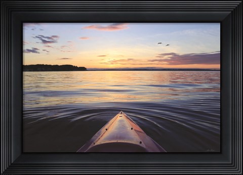 Framed Kayaking on French Bay Print