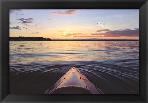 Framed Kayaking on French Bay Print