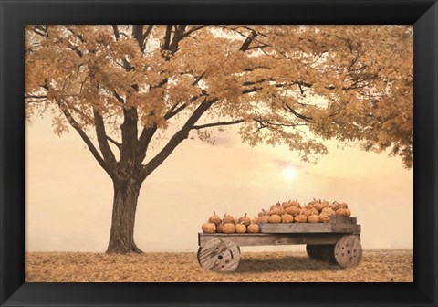 Framed Autumn Leaves and Pumpkins Please Print