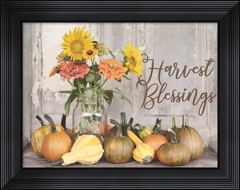 Framed Harvest Blessings Print