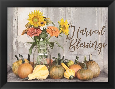 Framed Harvest Blessings Print