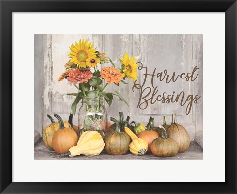 Framed Harvest Blessings Print