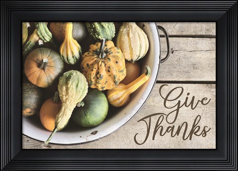 Framed Give Thanks Print