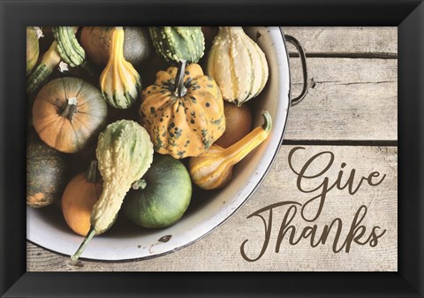 Framed Give Thanks Print