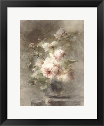 Framed Old World Rose Bouquet Print