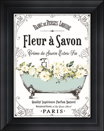 Framed French Bathroom Set I Print