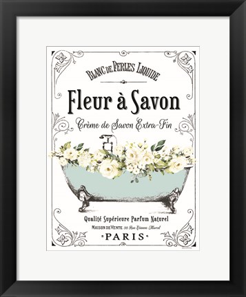 Framed French Bathroom Set I Print