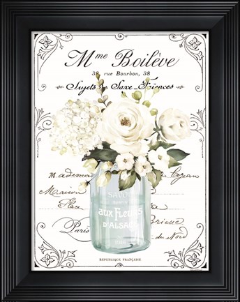 Framed French Bathroom Set II Print