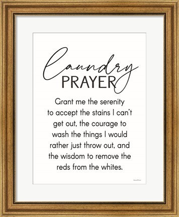Framed Laundry Prayer Print
