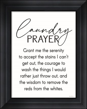 Framed Laundry Prayer Print