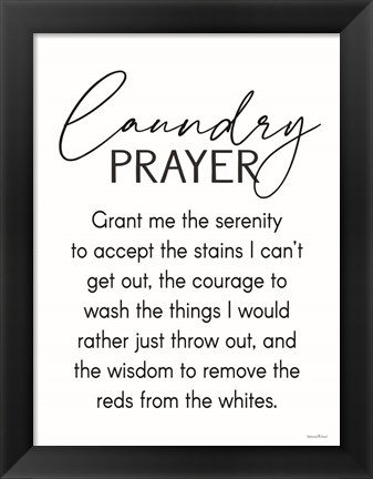 Framed Laundry Prayer Print