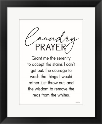 Framed Laundry Prayer Print