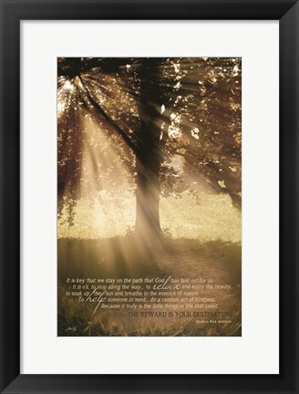 Framed Stay on the Path Print