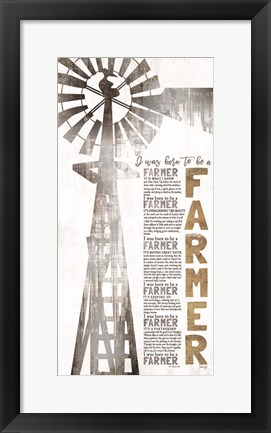 Framed Born to be a Farmer Print